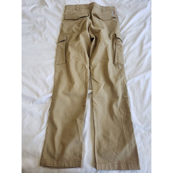 Carhartt Rugged Flex Relaxed Fit Canvas Cargo Work Pant Brown 32x32 BN3574-M - Picture 8 of 15